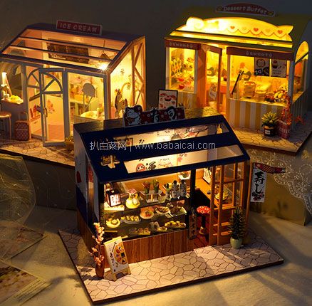 天猫商城：天予 手工DIY拼装模型 小屋寿司店  现￥29.9起，领￥5优惠券，券后￥24.9元起包邮