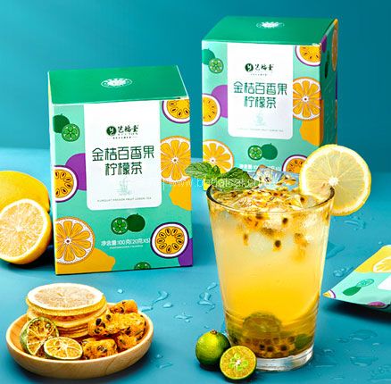 天猫商城：艺福堂 金桔百香果柠檬茶 100g（20g*5袋）*2件 赠梅森杯 双重优惠后￥24.9元包邮
