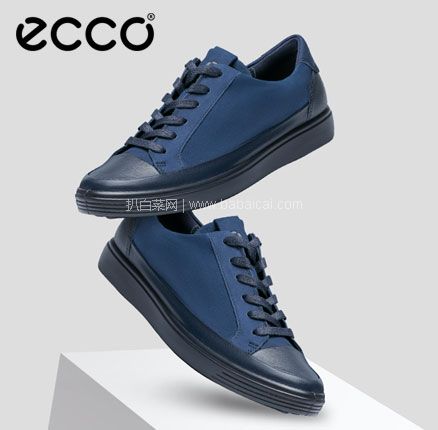 亚马逊海外购：直降￥80新低！ECCO 爱步 soft7柔酷7号 女士简约系带休闲板鞋  黑色37码，免费直邮含税到手￥511.78