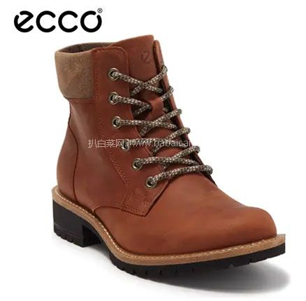亚马逊海外购：ECCO 爱步 Elaina 伊莱娜 女士Hydromax 防泼水真皮马丁靴，免费直邮含税到手￥535.88
