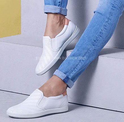 亚马逊海外购：ECCO 爱步 Leisure惬意系列 女士牛皮一脚蹬休闲鞋 37码，免费直邮含税到手新低￥334.72