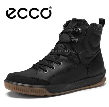 亚马逊海外购：ECCO 爱步 Bypath Tred路竞 男士牛皮高帮系带休闲鞋，直邮含税到手￥588.4