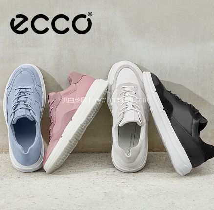 亚马逊海外购：ECCO 爱步 Soft X柔酷系列 女士真皮拼接运动鞋，免费直邮含税到手￥427.63