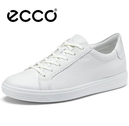 亚马逊海外购:ECCO 爱步 柔酷系列 女士真皮休闲板鞋小白鞋 US8-8.5码,直邮含税到手¥503.67