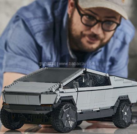 降￥402新低！Mega 美高 Tesla Cybertruck 特斯拉纯电动皮卡积木套装GWW84（3283个颗粒），直邮含税到手新低￥1023.62