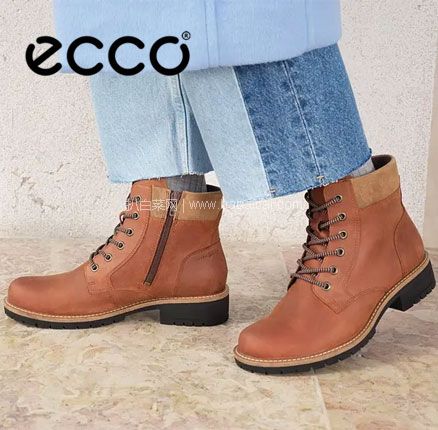 亚马逊海外购：ECCO 爱步 Elaina 伊莱娜 女款 Hydromax 防泼水真皮马丁靴 ，直邮含税到手￥553.98