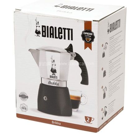 亚马逊海外购:Bialetti 比乐蒂 意大利产 Brikka 双阀高压摩卡壶咖啡壶 2杯量,免费直邮含税到手¥308元
