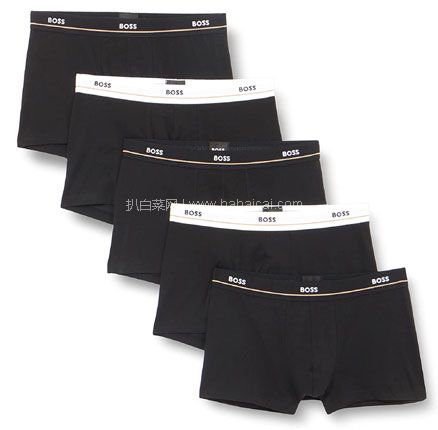 亚马逊海外购:BOSS Hugo Boss 雨果·博斯 Trunk 5p CO/EL 男士平角内裤5条装,直邮含税到手¥273.16