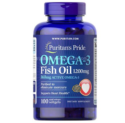 单件0税！Puritan’s Pride 普丽普莱 Omega-3鱼油胶囊1200mg*100粒 到手价￥65.59