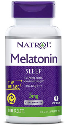 每天1粒，沉稳入睡，调节生物钟！Natrol 纳妥 双层缓释褪黑素 5mg*100片，到手￥75.92