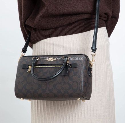 COACH 蔻驰 ROWAN 女士 经典图案单肩 手提包波士顿包,含税直邮到手¥1273.97