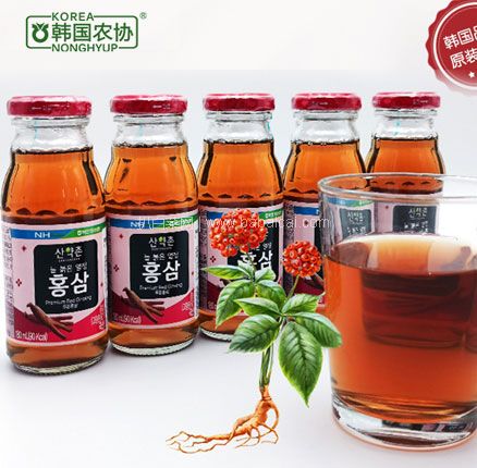 白菜！韩国农协原装进口红参液饮品 180ml*12瓶，券后￥59元包邮