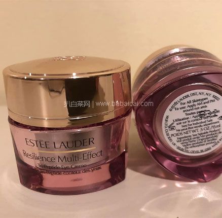 白菜！ESTEE LAUDER 雅诗兰黛 弹力多肽眼霜（无盒版）15ml*2件，直邮含税到手￥338.6，折合￥169.3/件