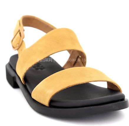 西班牙百年鞋匠，Camper  Edy 女士小牛皮一字带罗马软底凉鞋，含税直邮到手￥431.82