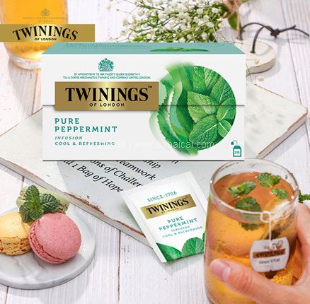 波兰原装进口 Twinings 川宁 沁心薄荷叶茶 25片 下单2件 券后￥55元包邮