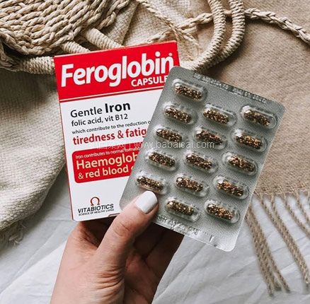 Vitabiotics 薇塔贝尔 Feroglobin 铁珠蛋白补铁胶囊 30粒,含税直邮到手约¥36.54