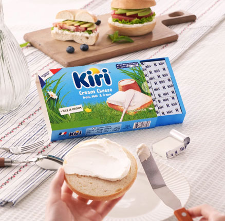法国进口奶酪 KIRI 凯芮 涂抹奶酪蒜香味108g*2+蘸蘸乐奶酪140g*449.9元包邮