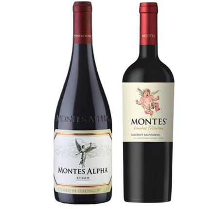 白菜！获奖无数Montes 蒙特斯 欧法系列 西拉+限量小天使 干红酒葡萄酒 750mL*2瓶 新低￥208元包邮（104元/瓶）