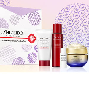 Shiseido资生堂官网：套装4.2折起+满送6件礼 蓝胖子防晒套装$41.6