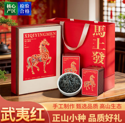 2026年新茶叶礼盒！翠春园 马上发财  茶叶年货礼盒装（正山小种/大红袍/金骏眉/铁观音/陈皮）券后￥68元包邮