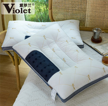 好价！紫罗兰 全棉刺绣抗菌/磁石决明子护颈枕头一对装 多款 券后￥41.9元起包邮