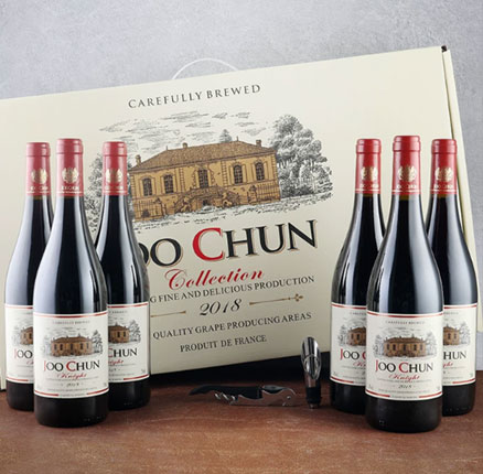 白菜！Joo Chun 珠淳 骑士干红葡萄酒 750mL*6瓶套装礼盒 赠礼袋*3+起瓶器3件套 券后￥149元包邮