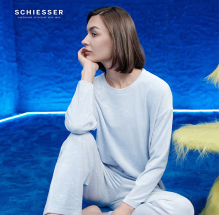 京东商城：SCHIESSER 舒雅 女士绒感压花长袖家居服套装  折后￥69.5元包邮