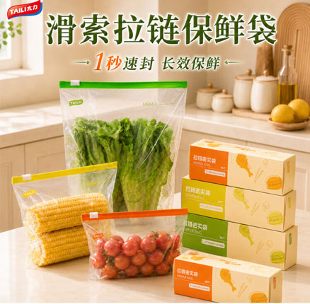 白菜!TAILI 太力 密封袋食品级保鲜袋小号 40只 优惠后史低¥6.9元包邮