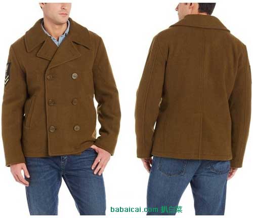 Alpha Industries 阿尔法 男士军款羊毛外套 原价$175，现$66.48，新低