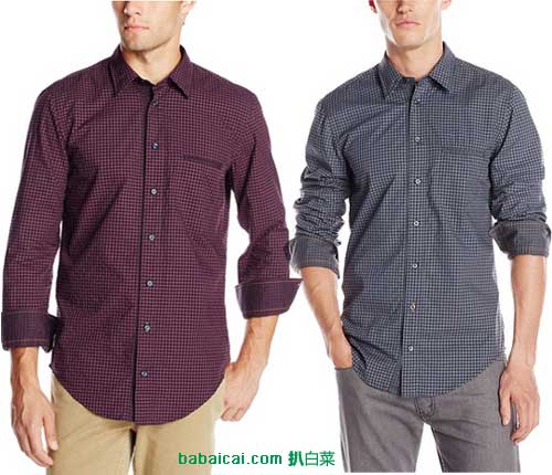 BOSS Orange 雨果博斯 男士纯棉格纹衬衣(原价$105，现$66.15) 满百7折后实付 $46.3