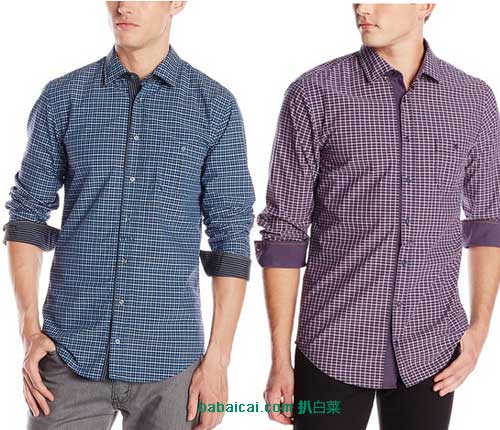 HUGO BOSS 雨果博斯 男士纯棉格纹衬衣(原价$105，现$66.15) ，公码7折后实付$46.3