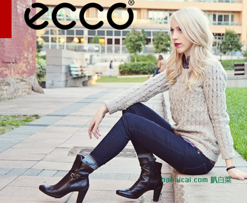 ECCO 爱步 女士高跟牛皮短靴(原价$199.95，现6折)，公码7.5折后$89.97,经典的雕塑系列
