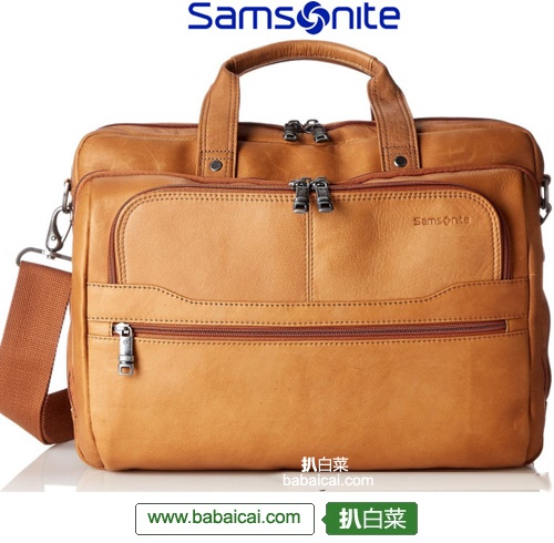 Samsonite 新秀丽 16英寸真皮公文包 (原价$340，现2色均4.8折)公码8折后$130.53，2色可选